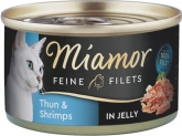Miamor Puszka Feine Filets w galaretce tuńczyk + krewetki 100g