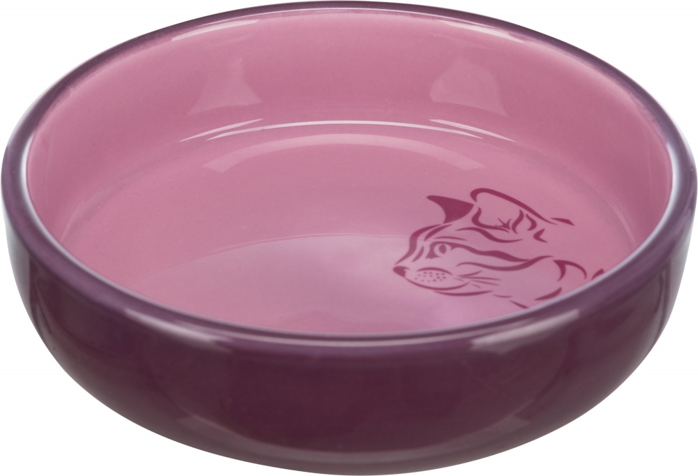 Zdjęcie Trixie Miska ceramiczna dla kota szeroka kolorowa   0.3 l; śr. 15 cm