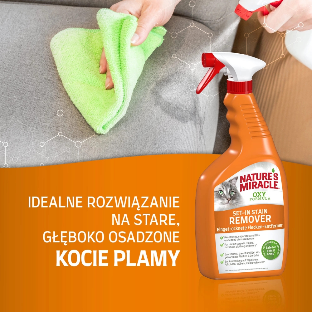Zdjęcie Nature's Miracle Set-in Stain Remover Cat  na stare plamy 709 ml