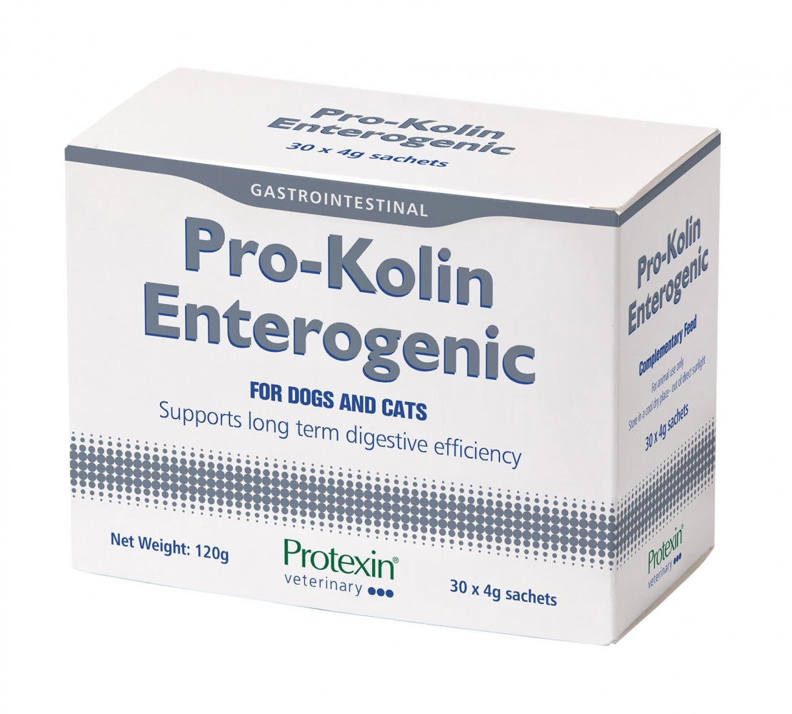 Zdjęcie Protexin Pro-Kolin Enterogenic preparat wzmacniający sluzówkę jelitową dla psów i kotów 30 x 4g