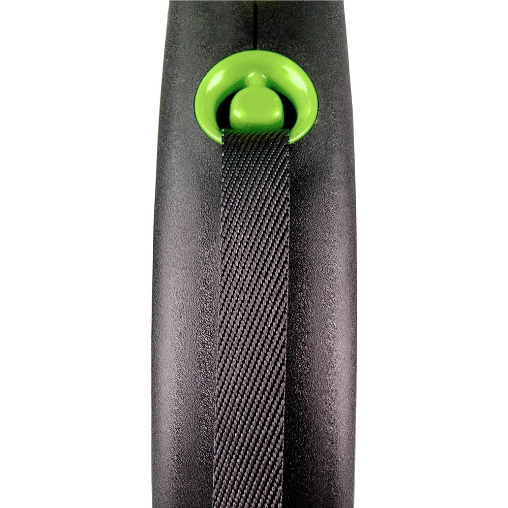 Zdjęcie Flexi Smycz automatyczna Black Design taśma L (do 50kg) zielona dł. 5m