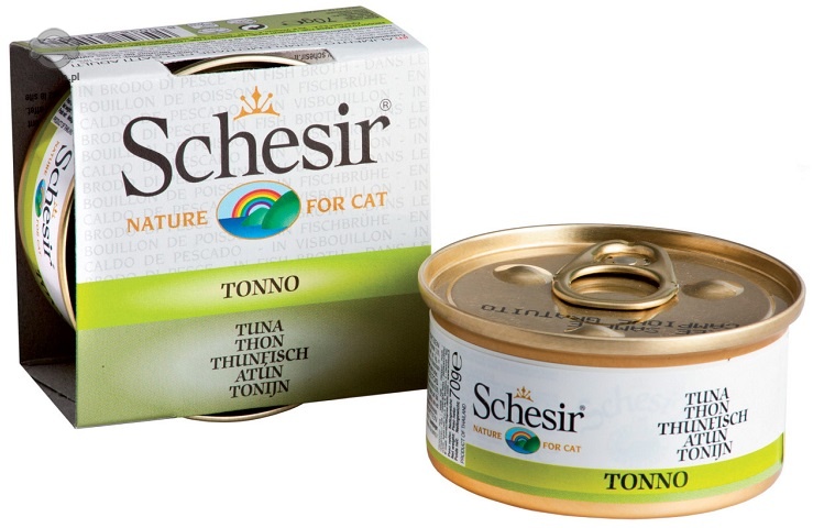 Zdjęcie Schesir Cat puszka w bulionie  tuńczyk 70g