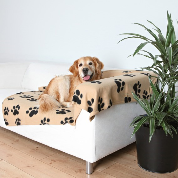 Zdjęcie Trixie Kocyk Barney dla psa lub kota  beżowy w łapki 150 x 100 cm