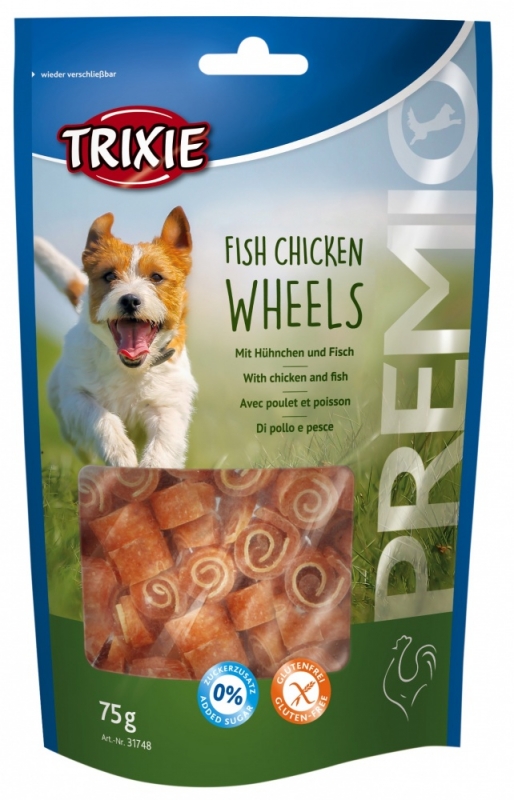 Zdjęcie Trixie Premio Fish Chicken Wheels  kółeczka z kurczakiem i rybą 75g