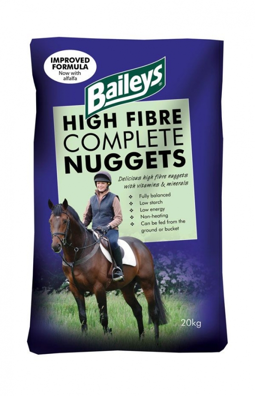 Zdjęcie Baileys High Fibre Complete Nuggets trawokulki  20kg