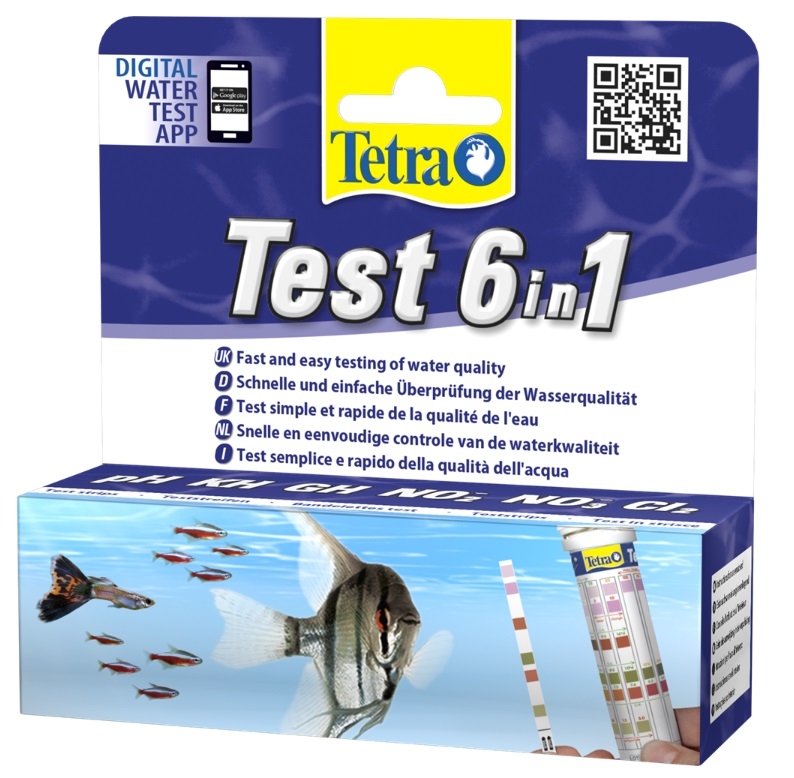 Zdjęcie Tetra Test do wody 6 w 1  NO2, NO3, pH, GH, KH, CL2 25 szt.