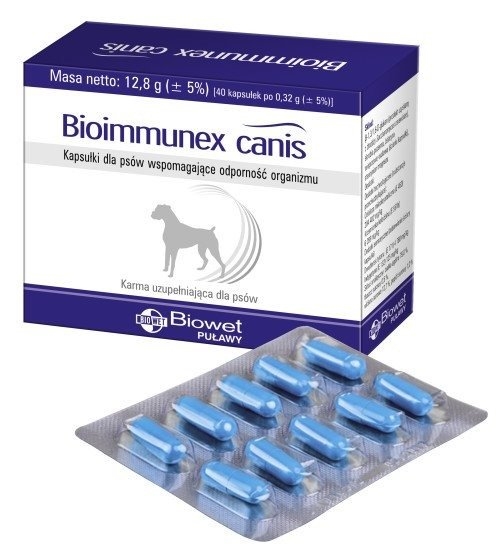 Zdjęcie Biowet Bioimmunex canis dla psów  wspomagające odporność 40 kapsułek