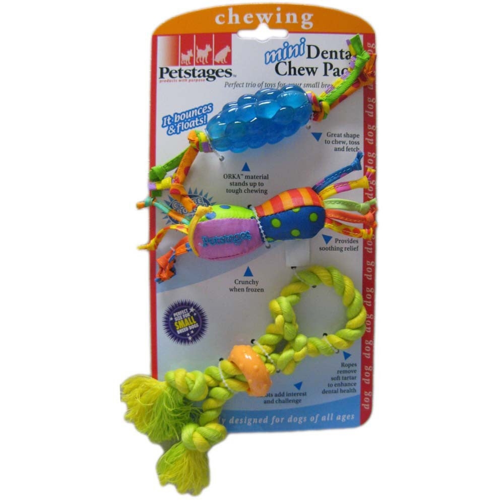 Zdjęcie Petstages Mini Dental Chew Pack zestaw trzech zabawek dla szczeniaka  3 szt.