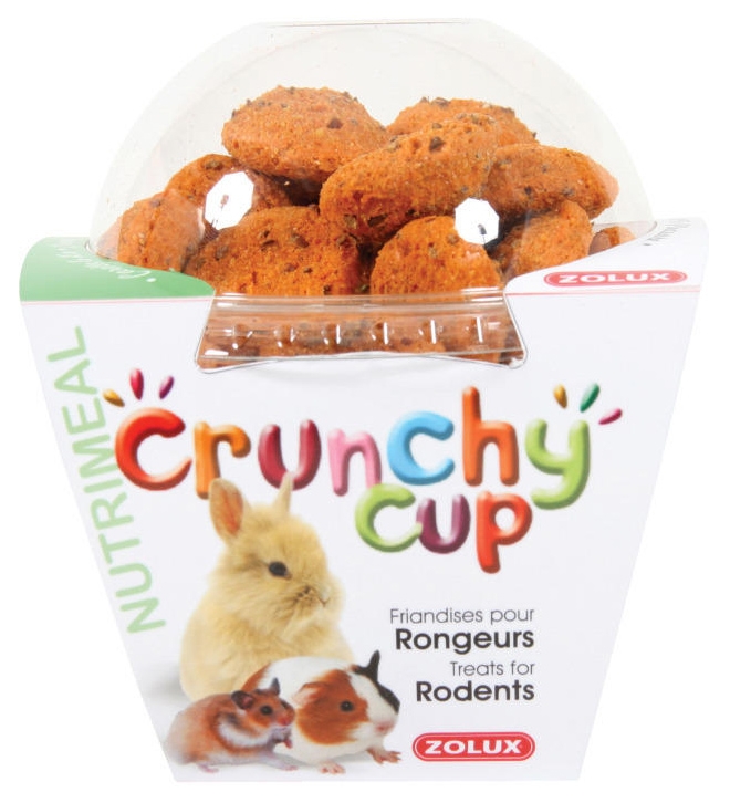Zdjęcie Zolux Crunchy Cup Candy dla królików i gryzoni   z marchewką i siemieniem lnianym 200g