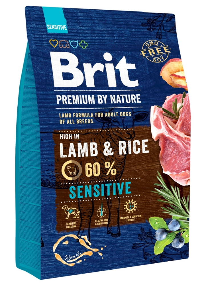 Zdjęcie Brit Dog Premium By Nature Sensitive Lamb  jagnięcina z ryżem 3kg