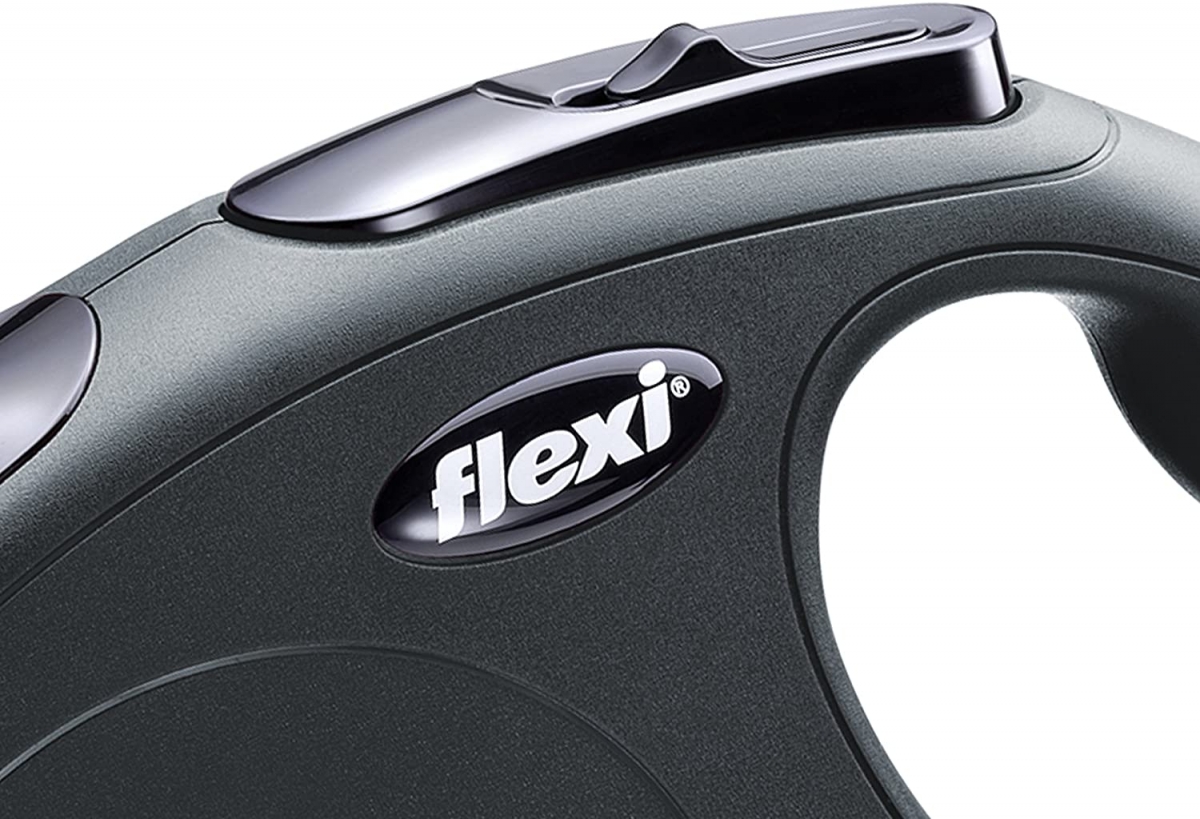 Zdjęcie Flexi New Classic Tape L smycz automatyczna (do 50kg) czarna taśma 5m