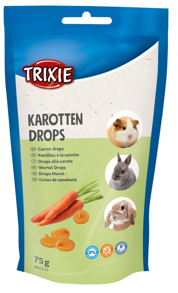 Zdjęcie Trixie Karotten Drops dropsy witaminowe dla gryzoni  z karotenem 75g
