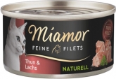 Zdjęcie Miamor Puszka Feine Filets Naturelle w sosie własnym  tuńczyk + łosoś 80g