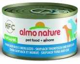 Zdjęcie Almo Nature Dog Puszka dla psa mała  tuńczyk Skipjack i dorsz 95g