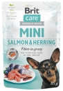 Zdjęcie Brit Care Dog Mini Sterilised saszetka  Salmon & Herring  85g