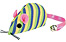 Zdjęcie Trixie Myszka z kocimiętką z dzwonkiem w kolorowe paski 7.5 cm