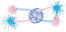 Zdjęcie Trixie Piłka pluszowa z pomponami różowo-błękitna 4 cm