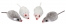 Zdjęcie Kerbl Komplet myszek pluszowych grzechoczących biało-szare 4 szt.