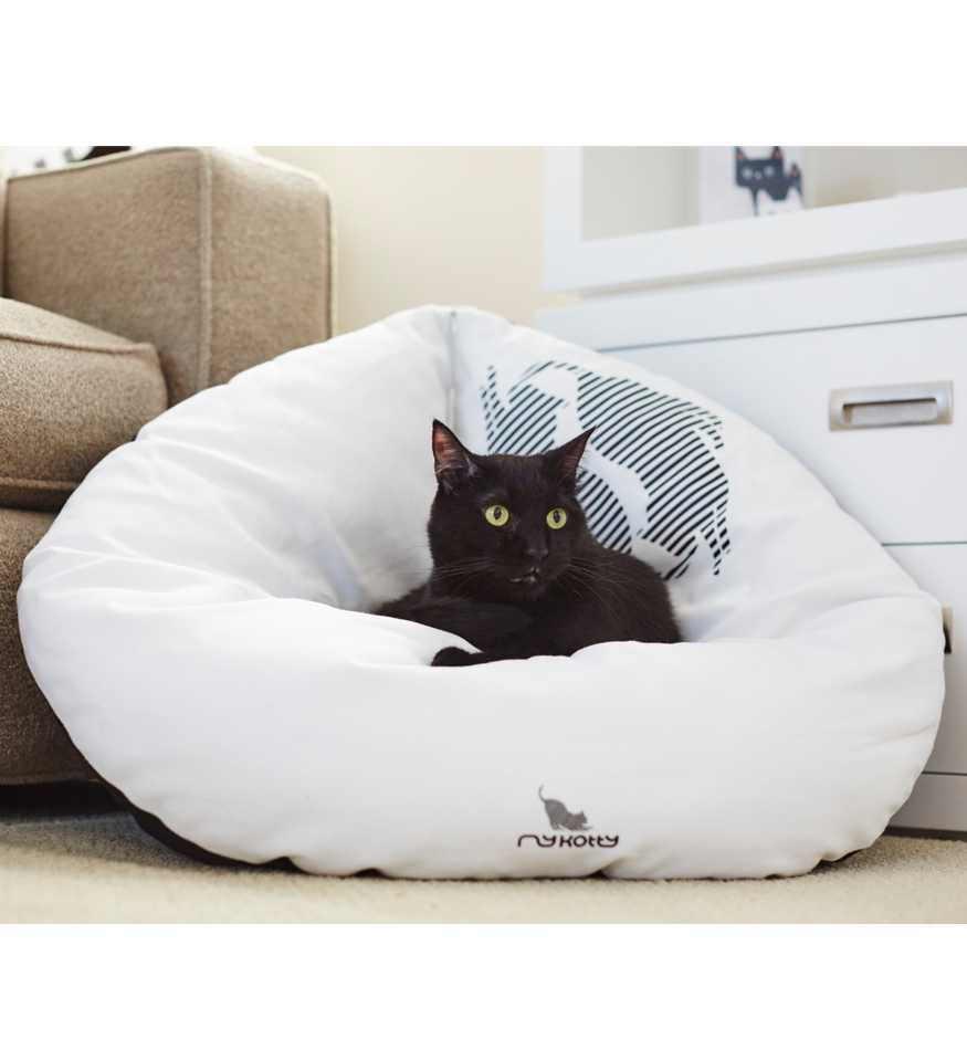 Zdjęcie myKotty Emi legowisko składane dla kota  białe 41 x 60 x 65 cm