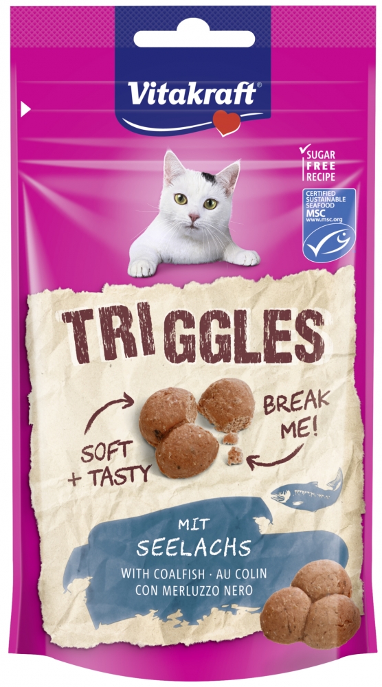 Zdjęcie Vitakraft Triggles miękie przysmaki dla kota  z dorszem czarniakiem 40g