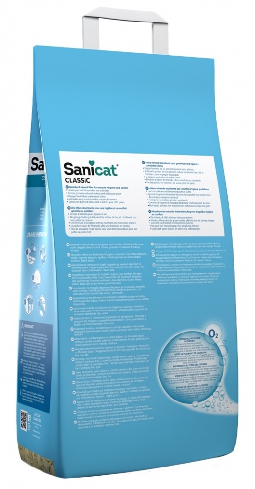 Zdjęcie Sanicat Classic żwirek dla kota Oxygen Odour Control marsylskie mydło 10l