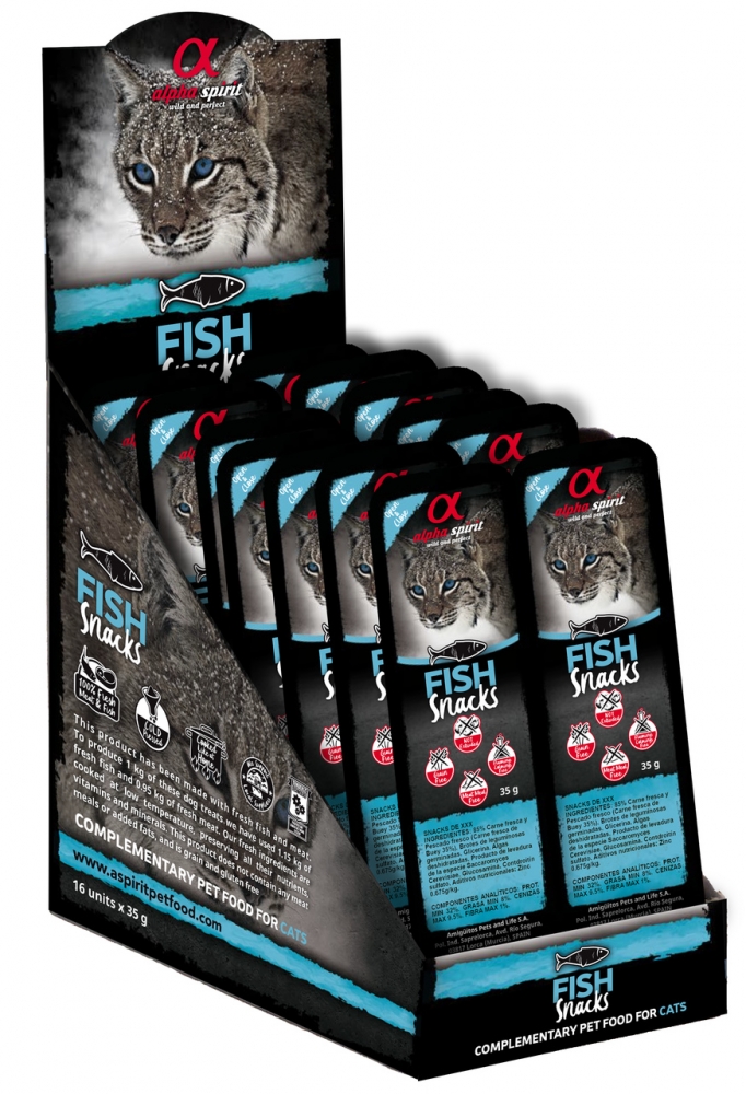 Zdjęcie Alpha Spirit Przysmaki półmiękkie dla kota  ze świeżą rybą 35g