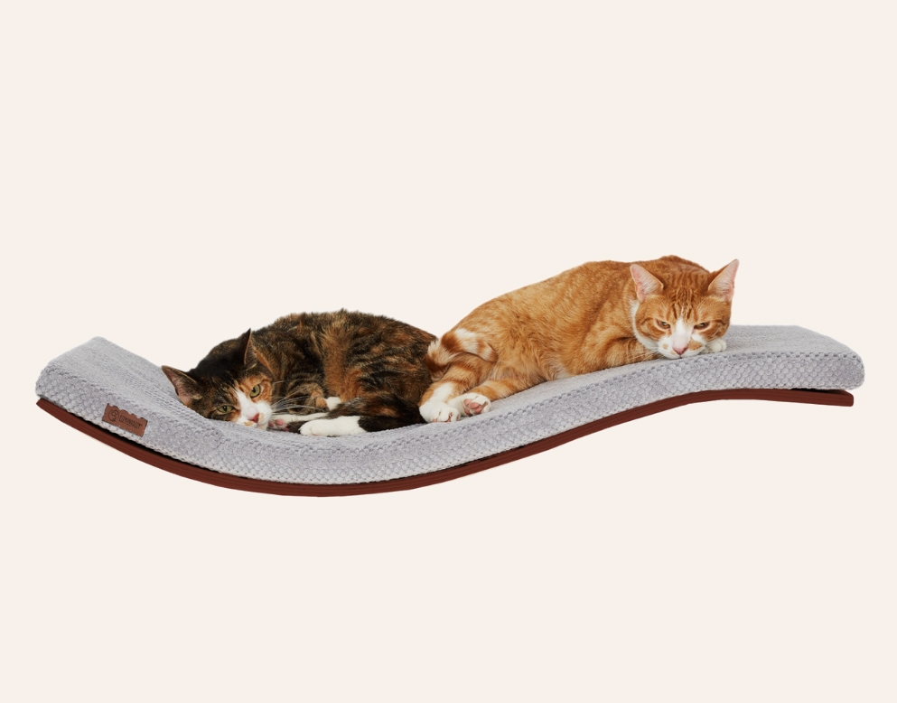 Zdjęcie Cosy And Dozy Półka dla kota Chill DeLuxe  Walnut (orzech), kolor Soft Gray 90 x 41 cm