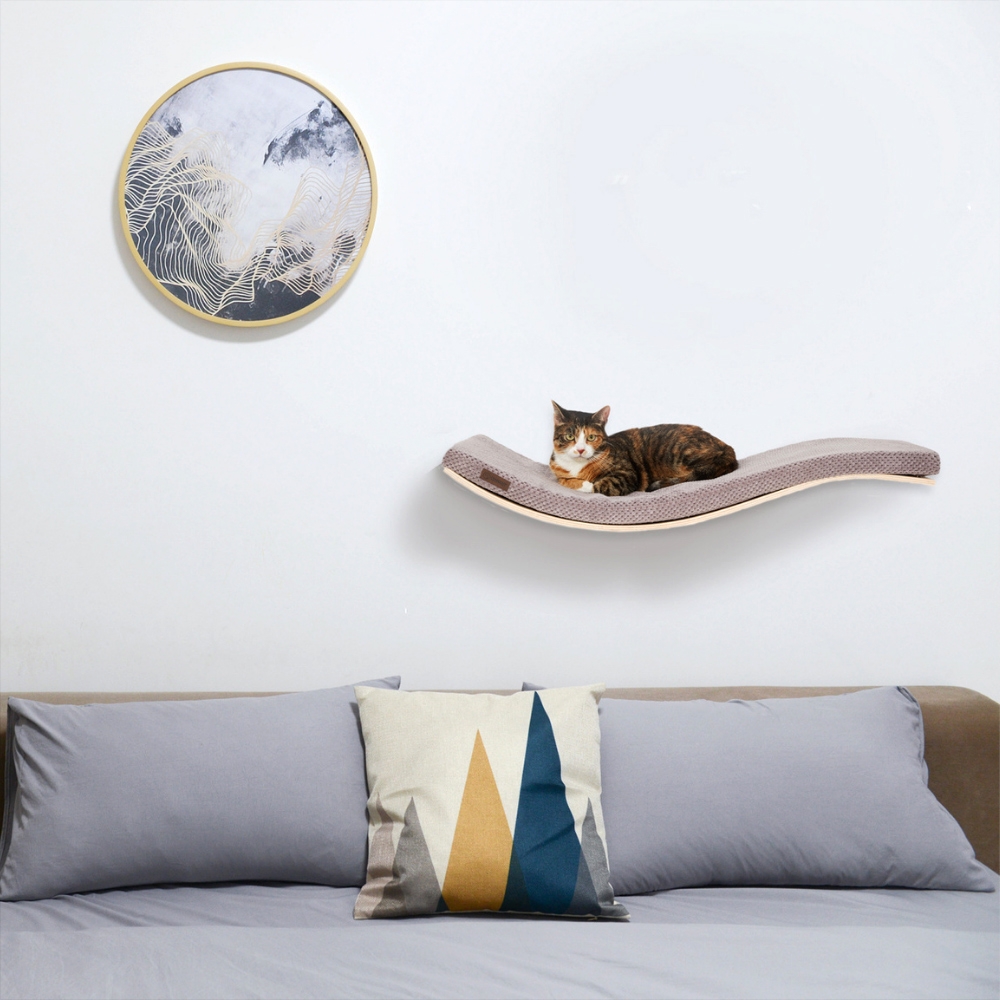 Zdjęcie Cosy And Dozy Półka dla kota Chill DeLuxe  Walnut (orzech), kolor Soft Cappuchino 90 x 41 cm