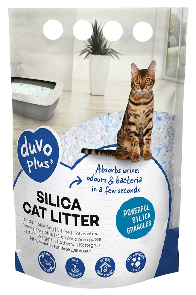 Zdjęcie Duvo + Żwirek silikonowy Silica Premium dla kotów bezzapachowy 5l