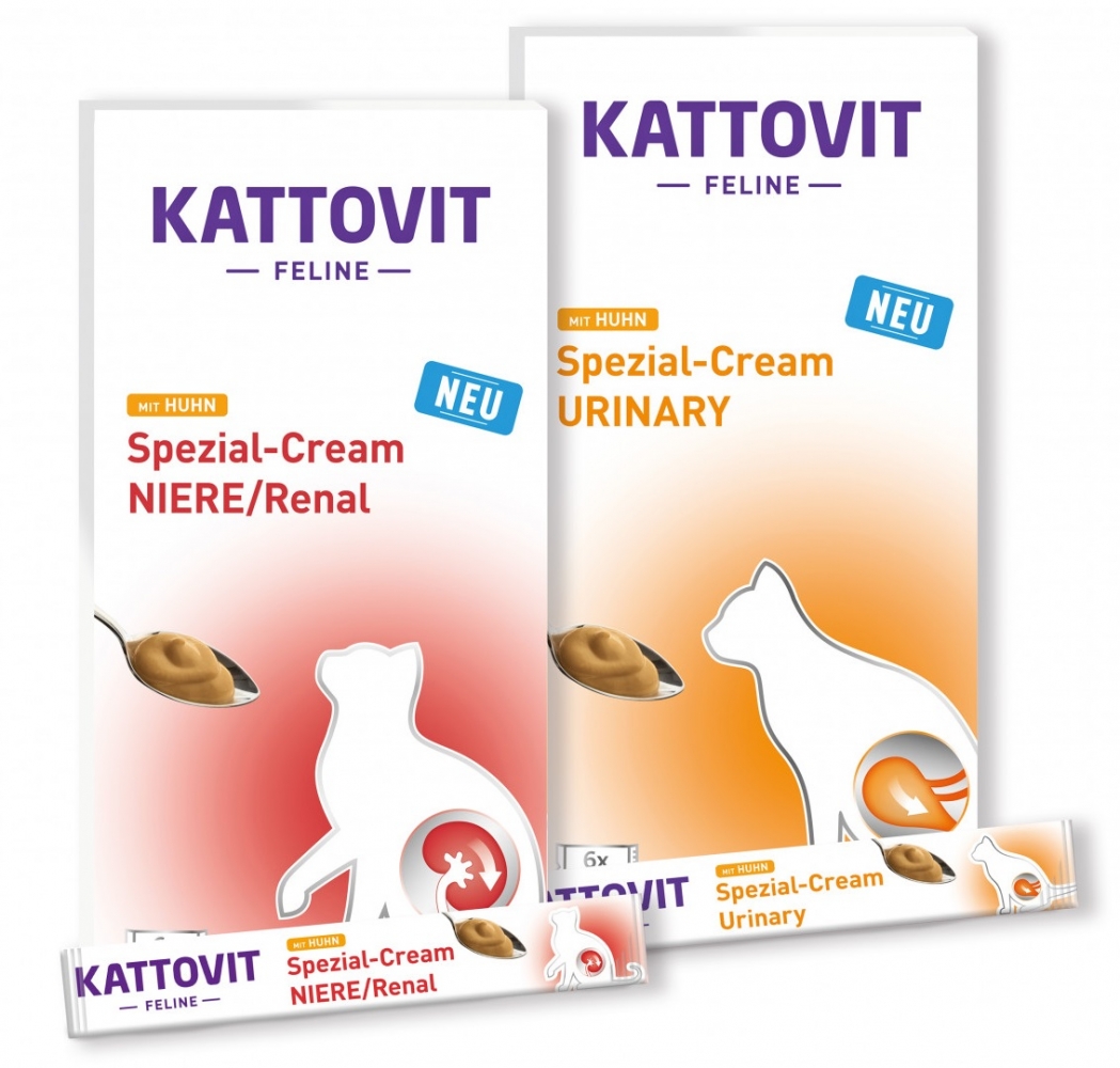 Zdjęcie Kattovit Special Cream Renal sos dla kota  wspomagający funkcje nerek z kurczakiem 6x15g