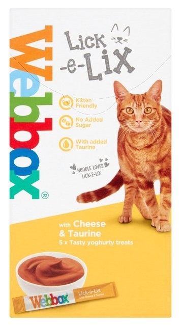 Zdjęcie Webbox Lick-e-Lix jogurtowy przysmak dla kota  z serem i tauryną 5x15g