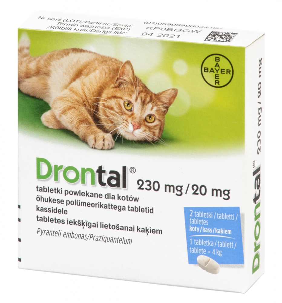 Zdjęcie Bayer Drontal odrobacznik dla kotów   2 tabletki