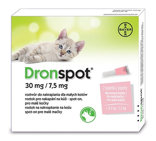 Zdjęcie Vetoquinol Dronspot odrobacznik dla małych kotów   2 x 0,35 ml