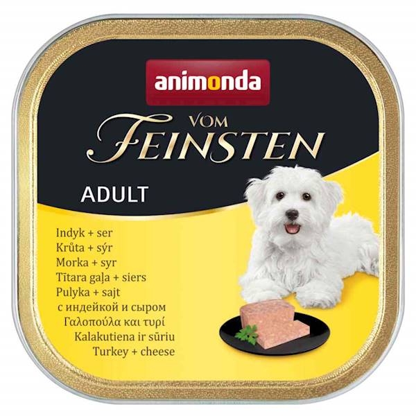 Zdjęcie Animonda Vom Feinsten Dog Adult  indyczka z żółtym serem 150g