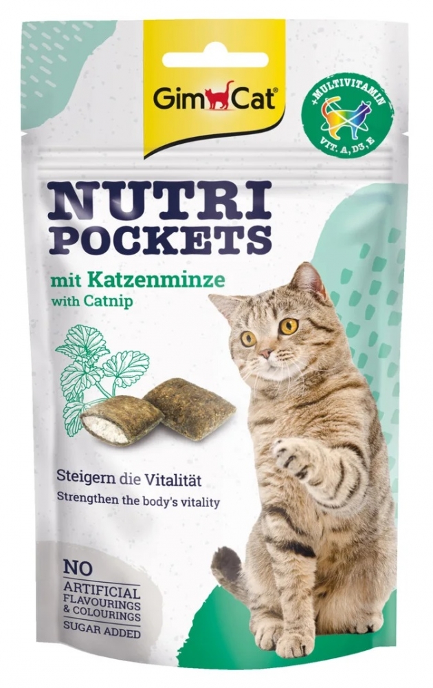Zdjęcie Gimcat Nutri Pockets przysmaki dla kotów  z kocimiętką i witaminami  60g