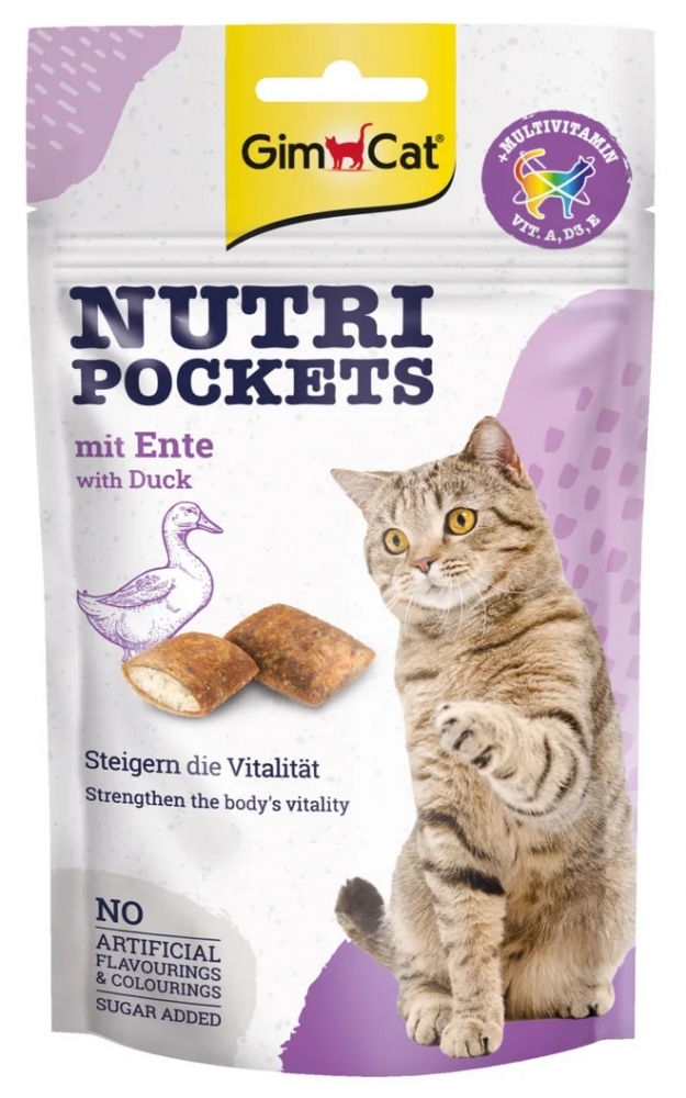 Zdjęcie Gimcat Nutri Pockets przysmaki dla kotów  z kaczką i witaminami  60g