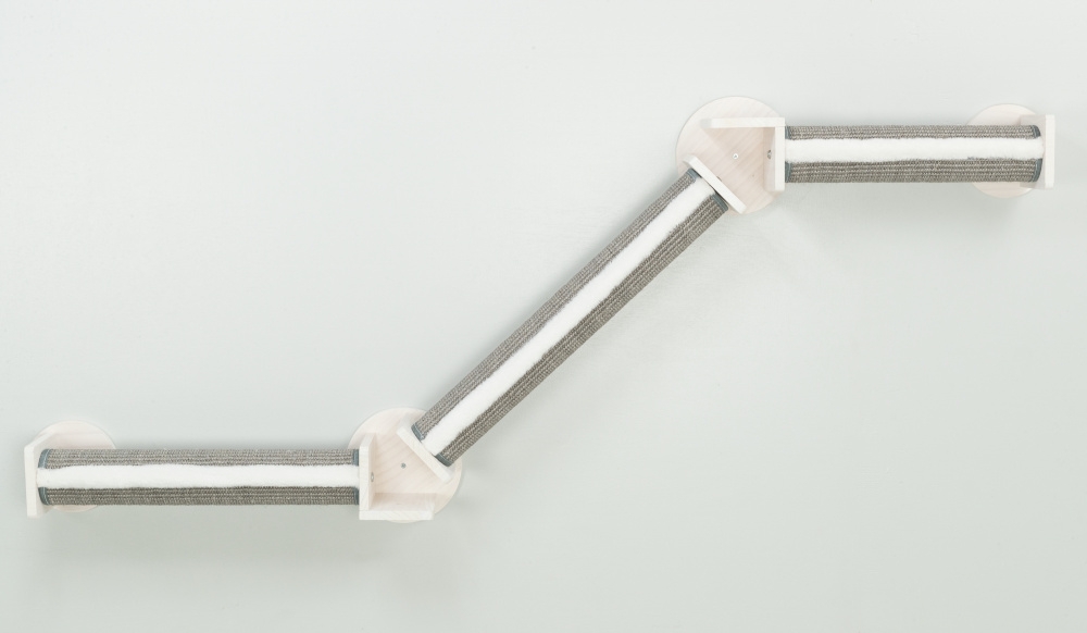 Zdjęcie Trixie Zestaw ścienny 2: trzy słupki sizalowe  biały / szary 195 x 78 cm