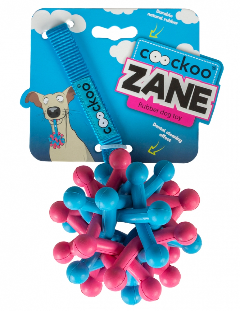 Zdjęcie Coockoo Zane zabawka z liną na przysmaki dla psa różowa / niebieska 20 x 9,5 x 9,5cm