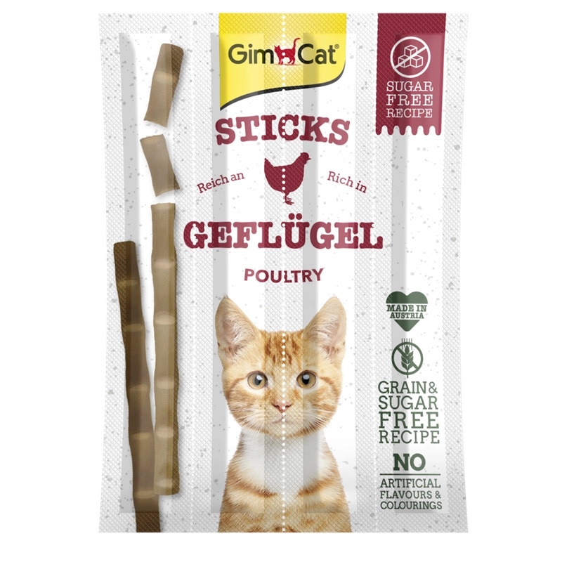 Zdjęcie Gimcat Cat Sticks kabanosy dla kota Grain Free z drobiem 4 szt.