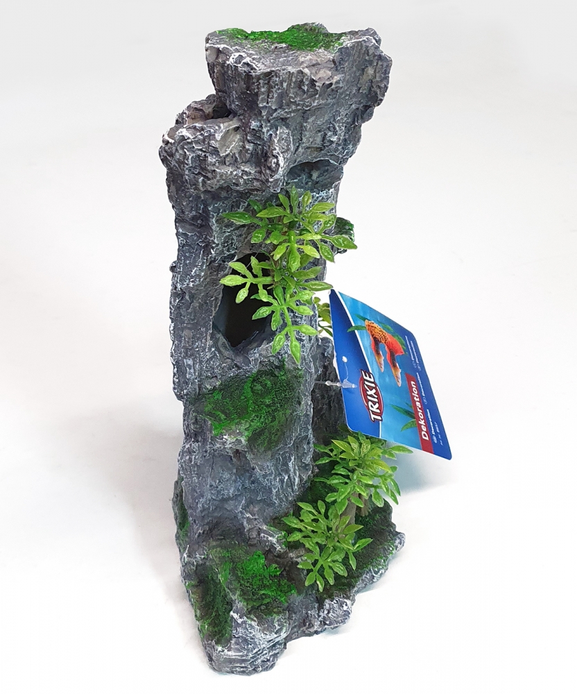 Zdjęcie Trixie Dekoracja skała szara z rośliną  17 x 13 x 28 cm 