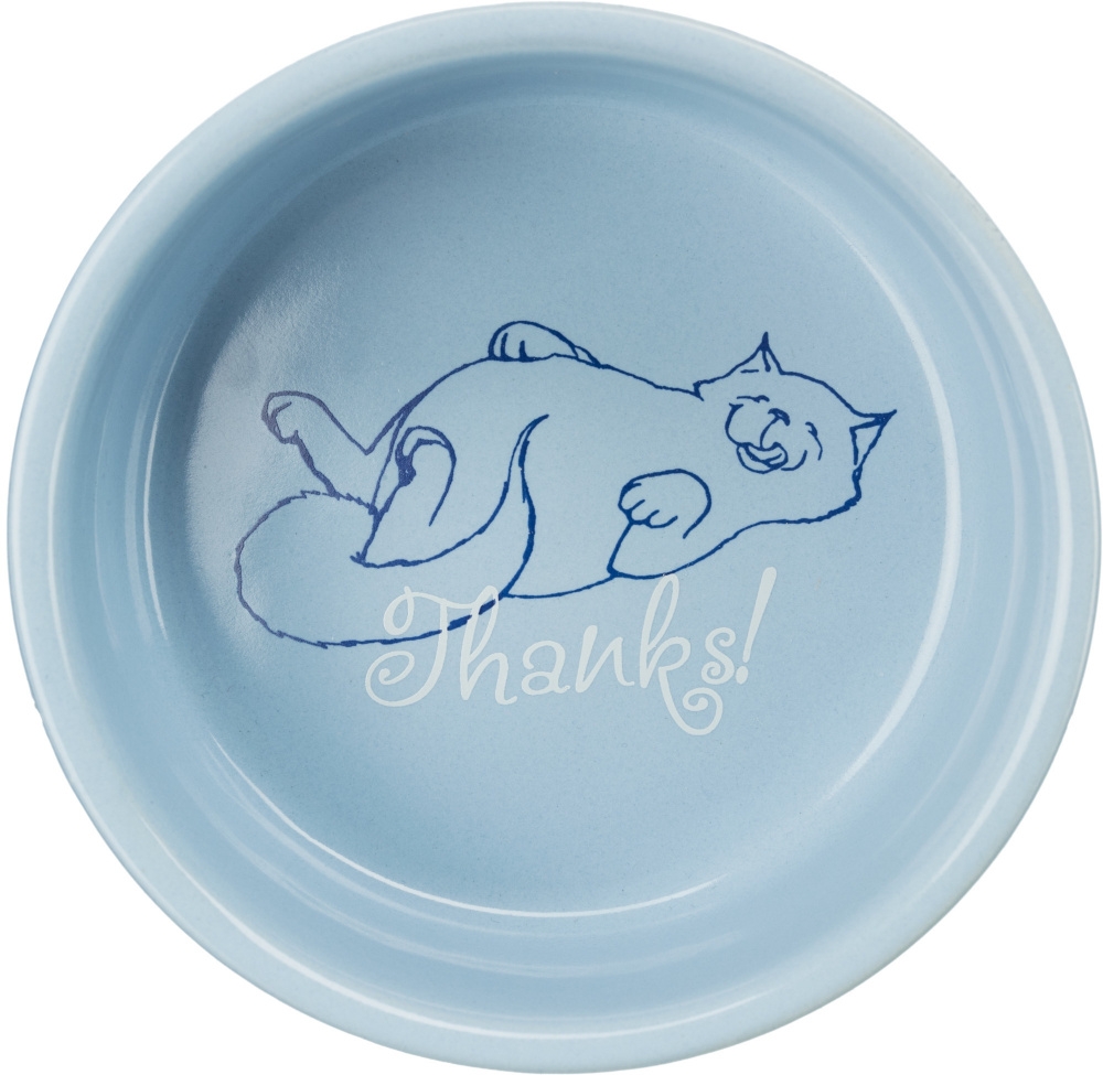 Zdjęcie Trixie Miska ceramiczna dla kota szeroka Thanks for Service!  0.3 l; śr. 15 cm
