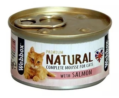 Zdjęcie Webbox Premium Natural puszka dla kota   mus z łososiem 85g