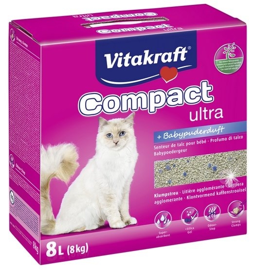 Zdjęcie Vitakraft Compact Ultra Plus (pudełko) z pudrem dla dzieci żwirek dla kotów 8kg