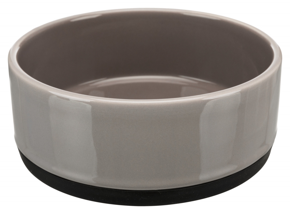 Zdjęcie Trixie Miska ceramiczna z gumową podstawą  szara 0,75 l/ø 16 cm