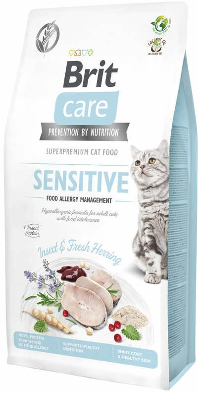 Zdjęcie Brit Care Cat Sensitive Food Allergy Management Grain Free koty z nietolerancja pokarmową 2kg