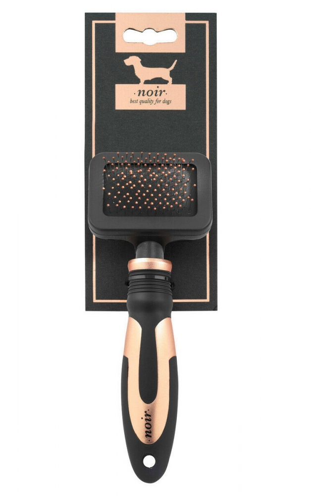 Zdjęcie Bernina Noir szczotka Soft Slicker Brush mała  czarno-złota 18 x 7 cm