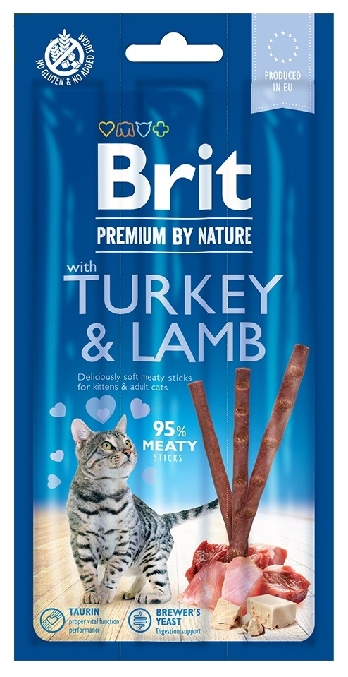 Zdjęcie Brit Premium By Nature Cat Sticks  z indykiem i jagnięciną 3 szt.