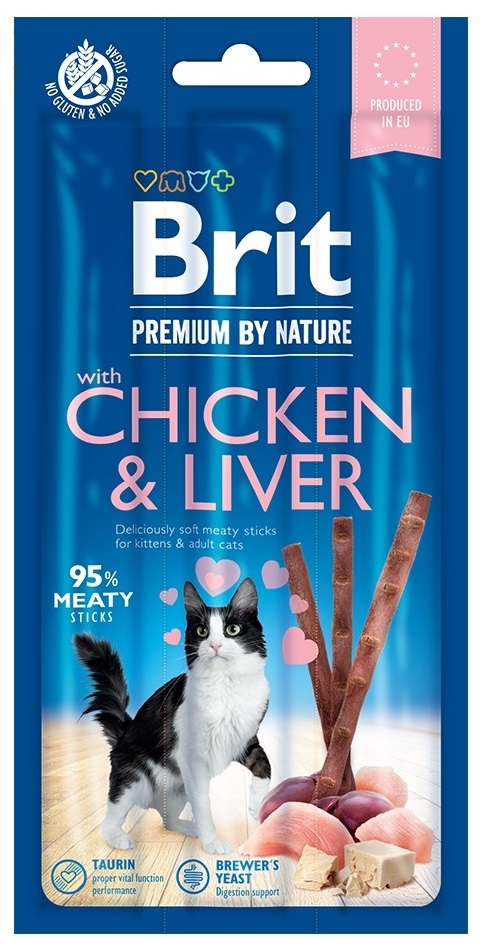 Zdjęcie Brit Premium By Nature Cat Sticks  z kurczakiem i wątróbką 3 szt.