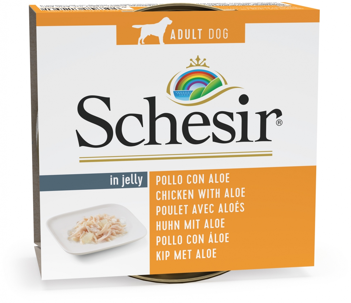 Zdjęcie Schesir Dog puszka w galaretce  filety z kurczaka z aloesem 150g