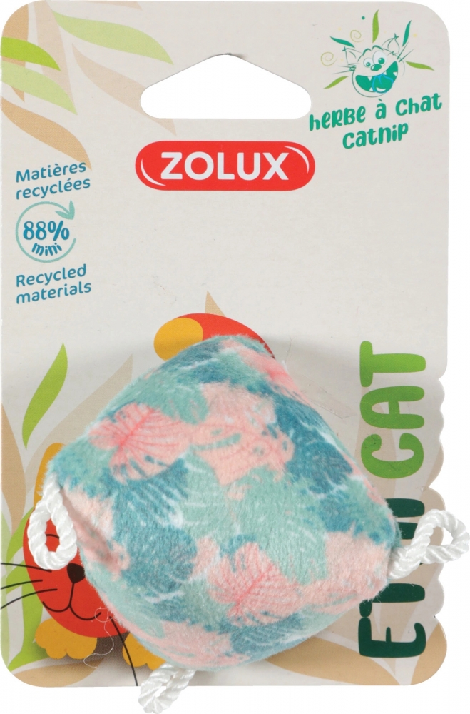 Zdjęcie Zolux Zabawka dla kota Ethicat piramidka  niebieska / liście 6,5 x 4 x 6,4 cm